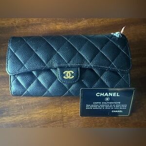 Chanel Snap Chevron Wallet